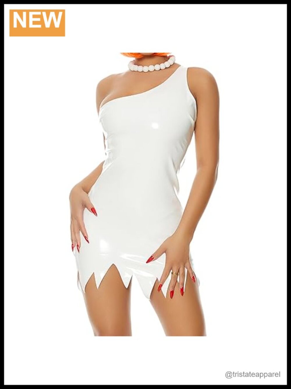 Sexy Wife Life Cartoon Character Costume Dress & Necklace Halloween